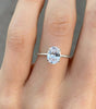 Sterling silver ring with brilliant oval stone - Pure elegance for women - Larrieta