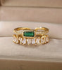 Elegant retro zirconia ring for women - Double-layered and sparkling - Dafne