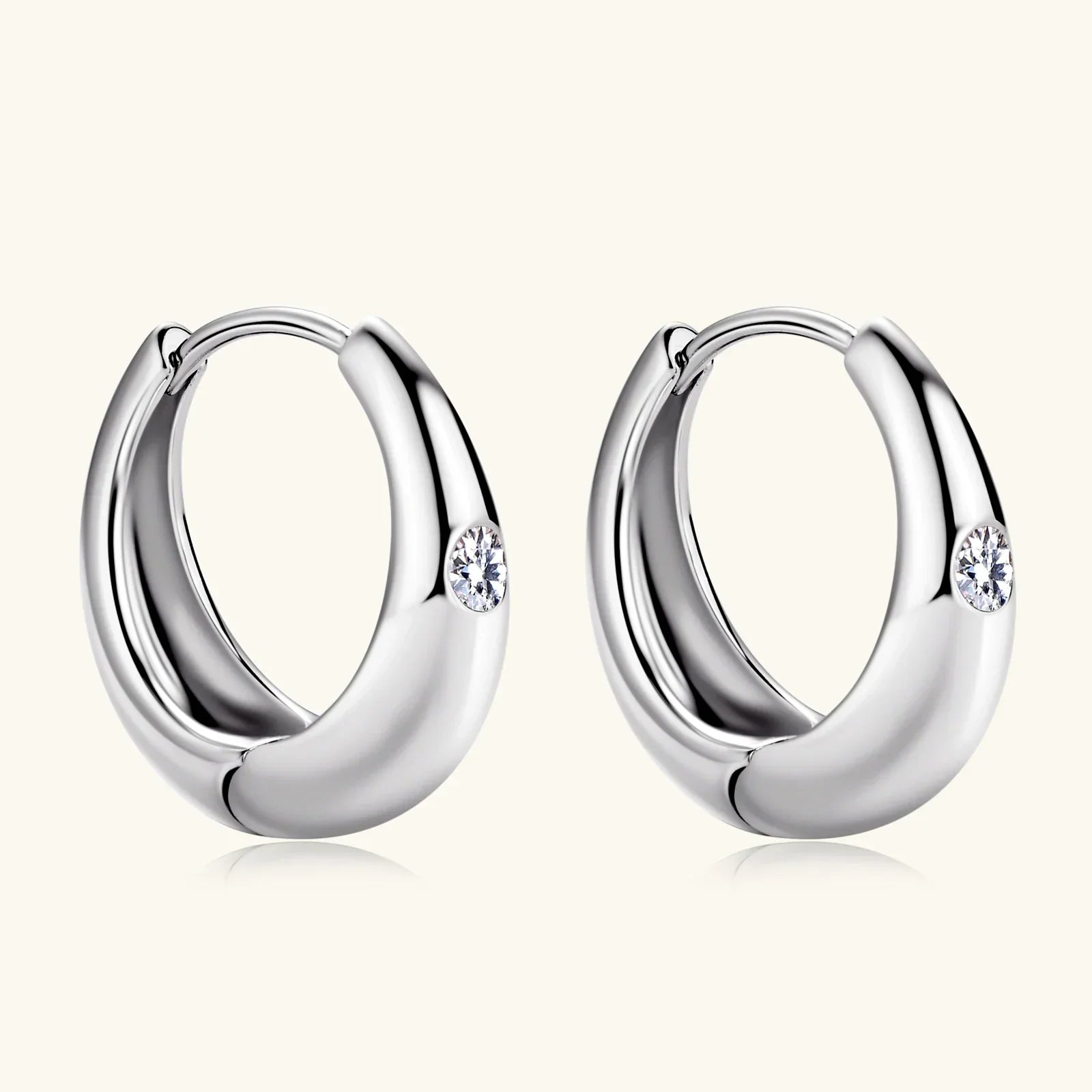 Earrings Sleek Touch in gold and silver - Bell