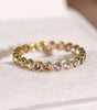 Colorful rainbow cubic zirconia promise rings for women - Jata