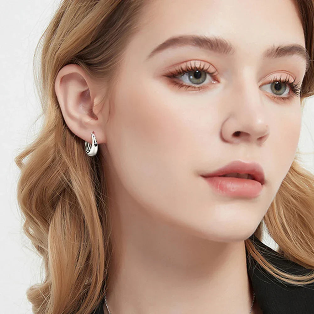 Earrings Sleek Touch in gold and silver - Bell