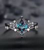 Luxury black cubic zirconia ring - Nunilo