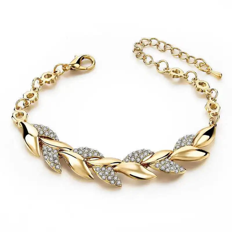 Gold Bracelet with Crystals - Timeless Elegance for Women - Lore