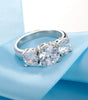 Sterling silver ring with sparkling crystals - Timeless elegance - Valente