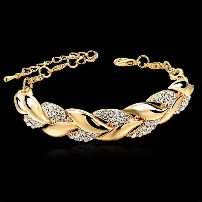 Gold Bracelet with Crystals - Timeless Elegance for Women - Lore