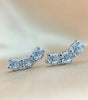Silver Starlight Sparkle Moissanite Stud Earrings - Rolline