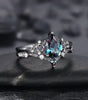 Luxury black cubic zirconia ring - Nunilo