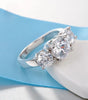 Sterling silver ring with sparkling crystals - Timeless elegance - Valente