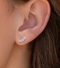 Silver Starlight Sparkle Moissanite Stud Earrings - Rolline