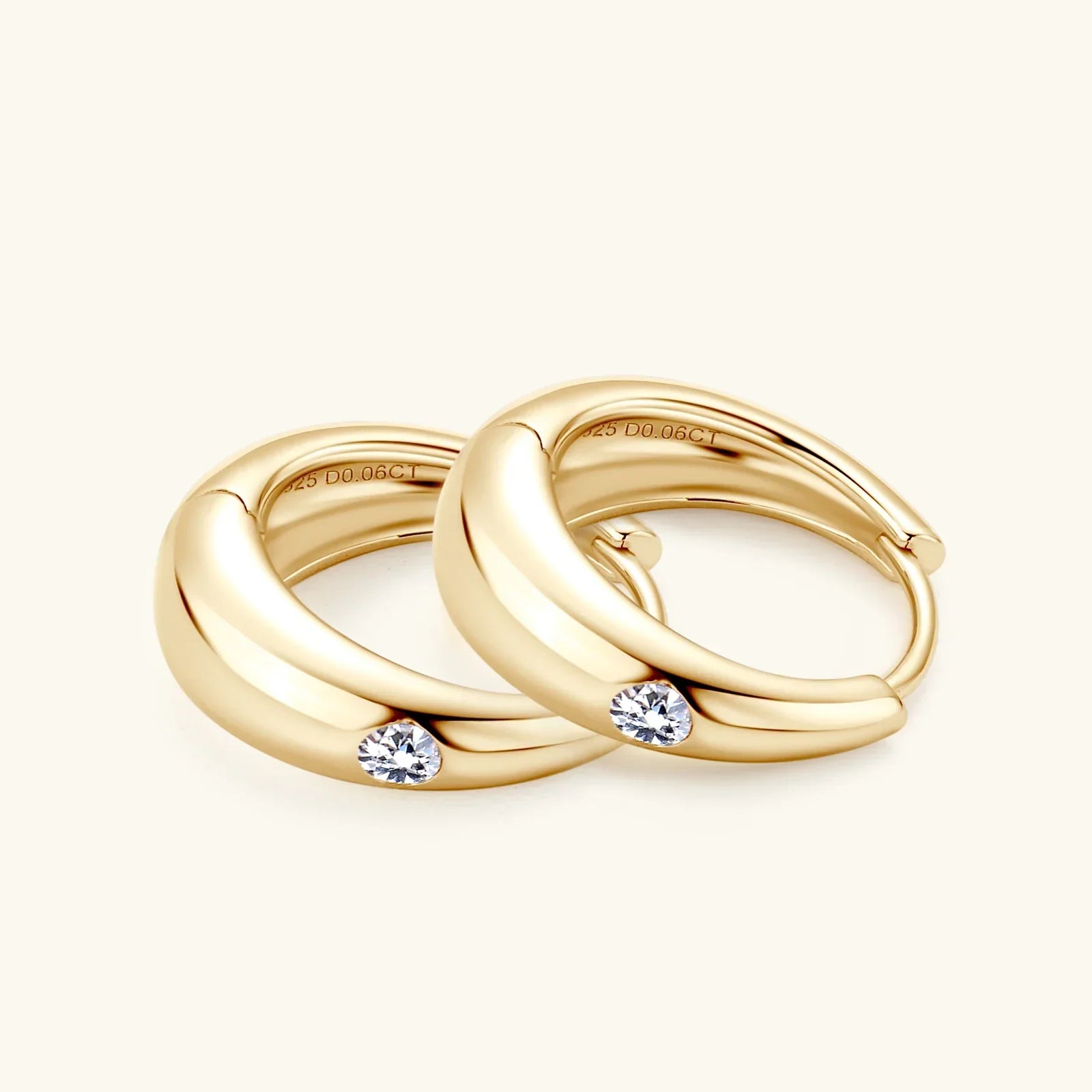 Earrings Sleek Touch in gold and silver - Bell