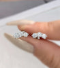 Silver Starlight Sparkle Moissanite Stud Earrings - Rolline