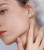 Silver Starlight Sparkle Moissanite Stud Earrings - Rolline
