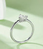 S925 Sterling Silver Heart-Shaped 2-Carat Moissanite Solitaire Ring - Liliana