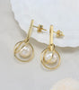 Earrings Solo Pearl in gold - Hollie